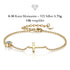 GRACE 14K GOLD Moissanit-Armband von UNIQAL aus 925 Silber mit 14K-Vergoldung, seitlichem Kreuz und 0,30 Karat auf weißem Hintergrund.