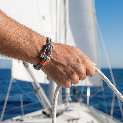 Geflochtenes Armband aus gedrehtem Tau mit Metallverschluss, Unisex Design