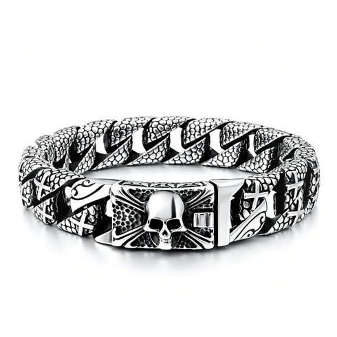 HALL OF VALHALLA Wikinger-Armband Edelstahl Wolfram – 110g nordisches Design