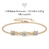 UNIQAL Infinity Armband mit 14K Vergoldung und drei strahlenden Moissanit Solitär Steinen
