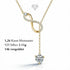 UNIQAL Infinity Collier mit 14K Vergoldung und strahlendem Moissanit Solitär im Diamant Look