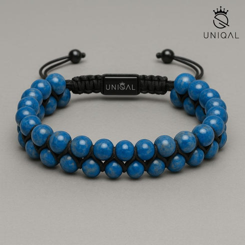 Minimalistisches Uniqal Armband aus Lapis Lazuli – modernes Design mit Heilstein und Kristalloptik