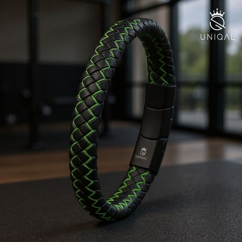 Uniqal LEVGRÜN Armband – starkes Statement für Energie, Disziplin & Bewegung. Ideal für Fitness, Outdoor & aktive Persönlichkeiten.