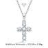 UNIQAL LUMICROSS KETTE mit 0,60 Karat Moissanit, funkelnder Kreuz Anhänger aus 925 Sterling Silber und klarer spiritueller Ausstrahlung.