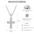 UNIQAL LUMICROSS KETTE Produktgröße mit Kreuzform, präzise gesetzten Steinen, 0,60 Karat Gesamtgewicht und eleganter Proportion.