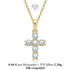 UNIQAL LUMICROSS Kreuzkette mit Moissanit und 14K Vergoldung