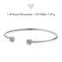 LUMINA Damen Armreif aus 925 Sterling Silber mit 1,00 Karat Moissanit, offenes Bangle Design mit zwei Solitärsteinen und moderner EleganzMoissanit, offenes Bangle Design mit zwei strahlenden Solitärsteinen