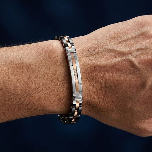 Uniqal LUSSO Armband mit präzise eingefassten Zirkonia-Steinen und hochwertiger Verarbeitung für exklusive Akzente