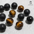 deteilaufname lawastein yellow tiger eye natur erlen close up black brown