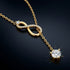 UNIQAL luxuriöses Infinity Collier mit intensiv funkelndem Moissanit und feiner Vergoldung