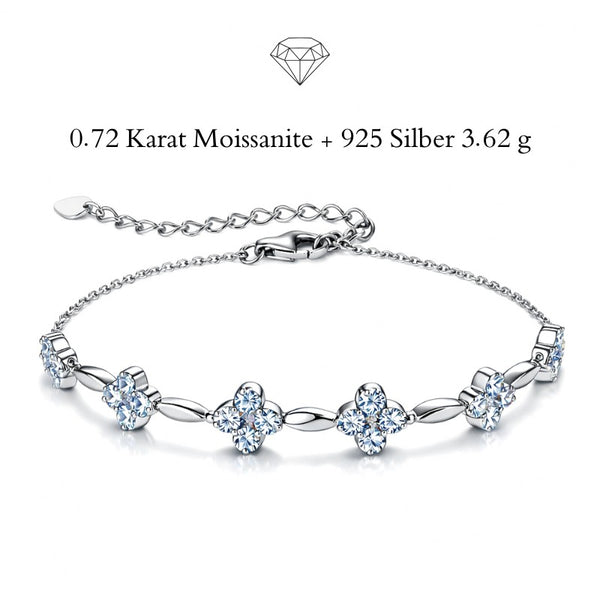 Hochwertiges Uniqal Moissanit Schmuckstück mit floralem Couture Design und brillantem Edelsteinbesatz