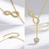 UNIQAL Produktdetails der vergoldeten Infinity Halskette mit brillantem Edelstein und Luxus Design