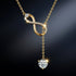 UNIQAL Infinity Kette wie aus einer Pariser Modeboutique mit brillantem Solitär Stein kratzfest