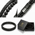 Uniqal PASSION LAVA Herrenarmband – schwarzes Armband mit Lavastein-Perlen und elegantem dunklem Verschluss in detaillierter Ansicht