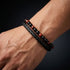 Uniqal PASSION RED TIGER EYE Herrenarmband – stilvolles schwarz-rotes Männerarmband mit Tigerauge-Perlen für Alltag und Freizeit