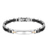 Uniqal PRIMO Armband aus Edelstahl mit schwarzer Keramik und eleganter Gravurplatte in moderner Frontansicht