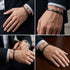 UNIQAL REGIO schwarzes Designer Armband in verschiedenen Trageansichten für Herren und Damen