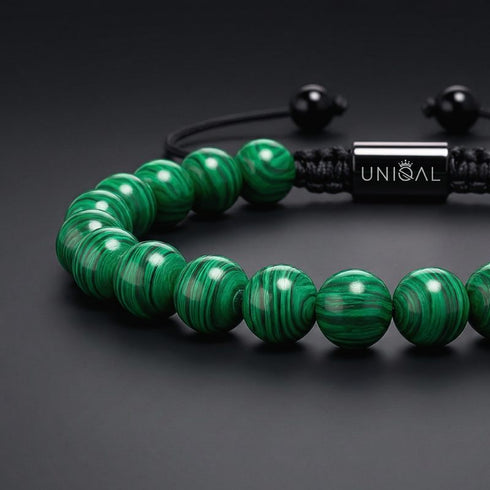 Uniqal verstellbares Makramee mit Gravur-Element – personalisierbar mit Symbol, Initiale oder Zeichen, sauber verarbeitet