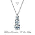 UNIQAL SERENA Moissanit Collier in Diamant-Optik mit 1,80 Karat, drei funkelnden Steinen und 925 Sterling Silber mit Weißgold-Veredelung.