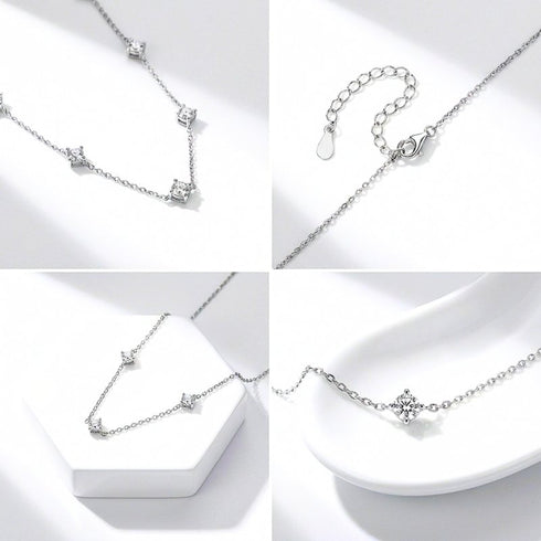 Detailansicht der Uniqal SHINE CELESTA Kette mit gravierbarem Herz am Verlängerungselement