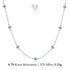 Uniqal SHINE CELESTA Moissanit Halskette mit 7 runden Brillant Edelsteinen aus 925 Silber
