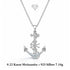 UNIQAL SPERANZA Silber Anker Collier mit Steuerrad, Moissanit und Symbolik für Hoffnung, Halt und Liebe.