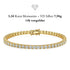UNIQAL Tennisarmband Gold mit 5,50 Karat Moissanit, 925 Sterling Silber vergoldet und luxuriöser Brillanz für Damen.