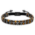 UNIQAL TIGERAUGE DUO Armband mit doppelreihigen Tigerauge-Perlen und polierten Edelstahl-Elementen