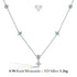 UNIQAL VELVET BLOSSOM florale Moissanit Kette mit schwebenden Blütenelementen aus 925 Silber