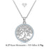 VITA Moissanit-Lebensbaum-Kette von UNIQAL aus 925 Silber mit durchbrochenem Baummotiv und funkelndem Kreisrand.