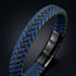 Uniqal WATER Herrenarmband mit Gravur – sportliches Accessoire in Schwarz und Blau mit modernem Flechtdesign für Männer mit individuellem Stil.