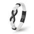 weißes Lederarmband herren infinity gravur personalisiert uniqal