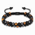 Edelsteinarmband mit glänzenden Tigerauge-, Hämatit- und Onyxperlen – symbolträchtiger Schmuck für Klarheit & Mut