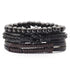 schwarzes Armband bohemian set herren uniqal