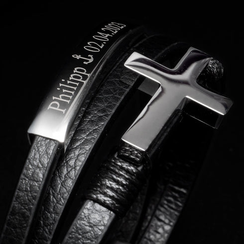 Armband mit Gravur silber uniqal