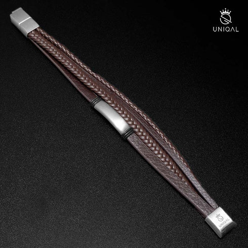 braun leder armband uniqal