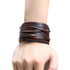 braunes rohleder armband herren manschette breitarmband uniqal sale