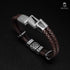 braunes Herren lederarband poker gambler leather bracelet uniqal