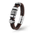 braunes Herren lederarband poker gambler leather bracelet uniqal