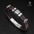 braunes Herren lederarband poker gambler leather bracelet uniqal