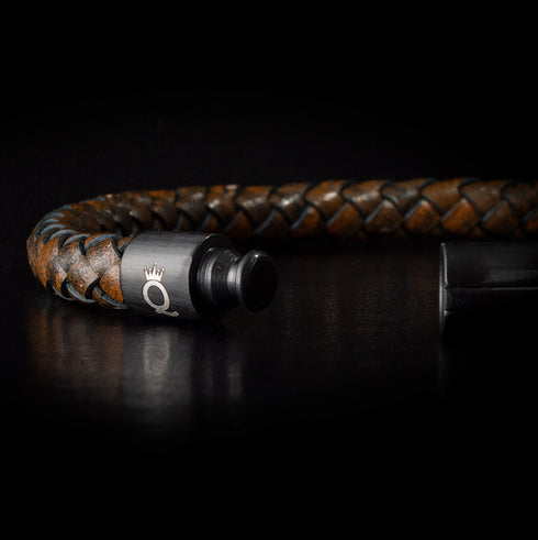 Lederarmband Herren Uniqal Unisex Magnetverschluss braun