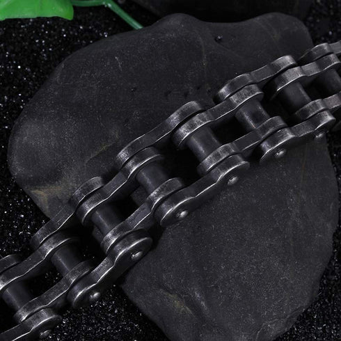 fahrradkettearmband biker rocker türsteher edelstahl schmuck uniqal