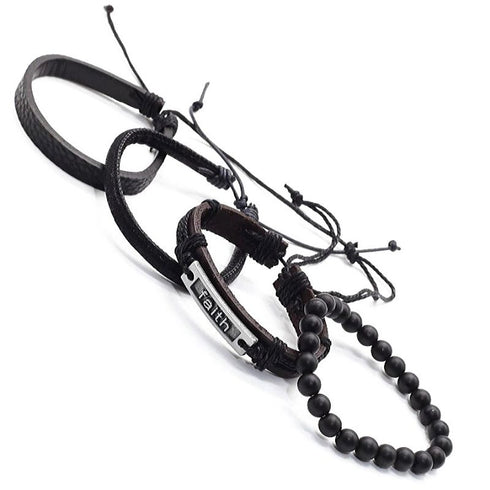 Faith lederarmbänder einzeln Herren