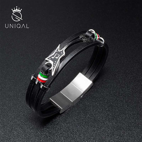 Lederarmband gittare Rock Herren Damen uniqal music