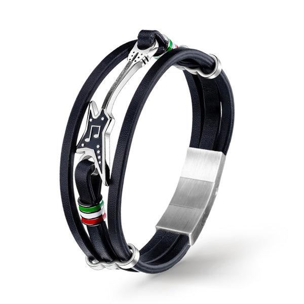 Lederarmband gittare Rock Herren Damen uniqal music