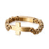 Kreuzarmband herren gold königskette vintage cross bracelet uniqal