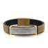 Lederarmband gold mit Zirkonia und edelstahl uniqal