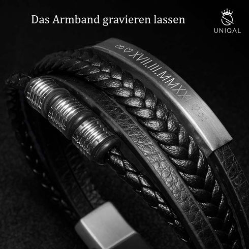 Armband mit Gravur silver uniqal