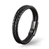 schwarzes Lederarmband herren double layer magnet uniqal sale