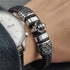 schwarzes totenkopf lederarmband herren ace poker casino uniqal